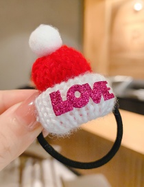 Fashion Letter Hat [hair Rope] Knitted Woolen Hat Letter Children S Hair Rope Hairpin