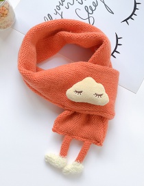 Fashion Little Feet Bib [orange Pink] Yunduo Little Feet Knitted Children Scarf