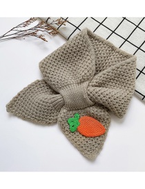 Fashion Carrot [light Gray] Animal Bowknot Children S Knitted Wool Scarf
