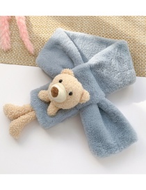 Fashion Little Bear [blue] Bear Doll Plush Thickened Children S Scarf
