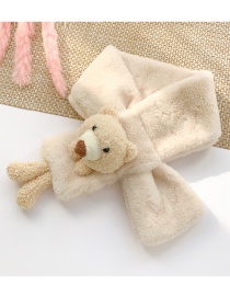 Fashion Little Bear [beige White] Bear Doll Plush Thickened Children S Scarf