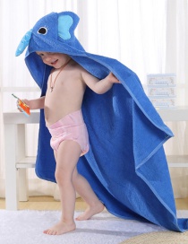 Fashion Blue Elephant Shawl Animal Childrens Bathrobe Cloak