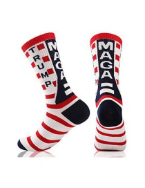 Fashion Stars And Stripes Black Flag Maple Leaf Striped Cotton Sports Socks
