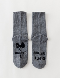 Fashion Gray Mouse Letters In The Tube Sports Cotton Socks