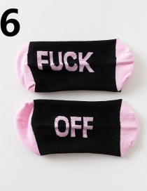 Fashion Black Powder Mens Cotton Socks With Contrasting Letters