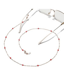 Fashion Red Chain Crystal Handmade Beaded Glasses Chain