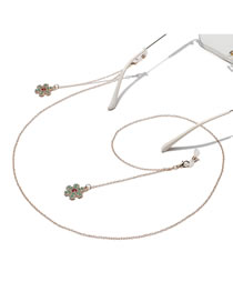 Fashion Snowflake Non-slip Metal Christmas Bow Snowflake Pendant Glasses Chain