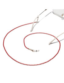Fashion Red Anti-skid Beaded Chain Alloy Glasses Chain