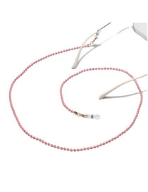 Fashion Pink Anti-skid Beaded Chain Alloy Glasses Chain