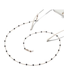 Fashion Black Chain Pearl Handmade Glasses Chain