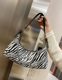Fashion Zebra Thick Stripes Pu Zebra Zebra Pinstripe Shoulder Bag