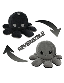 Fashion Gray+black Double-sided Flip Doll Octopus Plush Doll