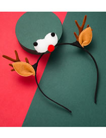 Fashion Color Christmas Series Flannel Eyes Snowman Elk Antlers Headband