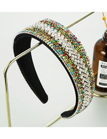 Fashion Color Diamond-studded Fabric Broad-brimmed Headband