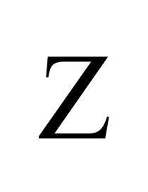 Fashion Z Copper Pendant Square Letter Necklace