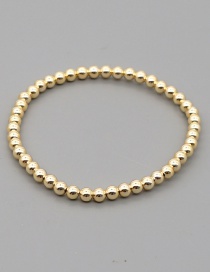 Fashion Jin Zhu Geometric Hand-woven Rice Beads With Diamonds And Rivet Bracelet