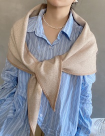 Fashion Beige Pure Color Knotted Shawl Knitted Scarf
