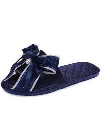Fashion Navy Bowknot Slip-on Slippers