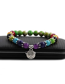 Fashion Tree Of Life 2 Tortoise Tree Of Life Owl Yoga Chakra Bracelet