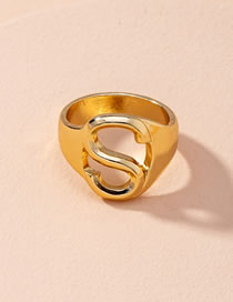 Fashion 4 Golden English Alphabet Alloy Ring