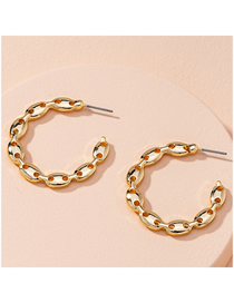 Fashion Golden Pig Nose Geometric Alloy Earrings