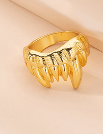 Fashion Tooth Hollow Rivet Irregular Ring