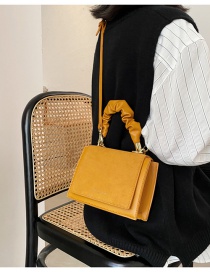 Fashion Yellow Folded Flap Shoulder Crossbody Bag