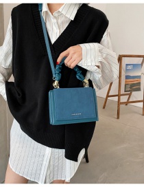 Fashion Blue Folded Flap Shoulder Crossbody Bag