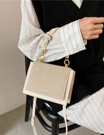 Fashion Creamy-white Folded Flap Shoulder Crossbody Bag