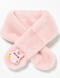 Fashion Bunny Pink Rex Rabbit Fur Five-pointed Star Animal Thickened Warm Children S Scarf