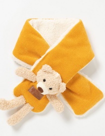 Fashion Bear Turmeric Little Bear Rabbit Doll Thickened Warm Children Scarf