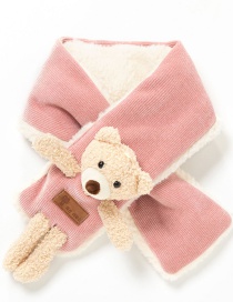 Fashion Bear Pink Little Bear Rabbit Doll Thickened Warm Children Scarf