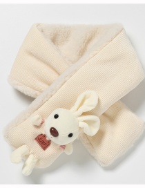 Fashion Little Rabbit Beige Little Bear Rabbit Doll Thickened Warm Children Scarf