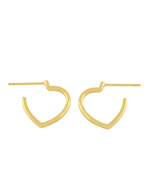 Fashion Love Five-pointed Star Love Heart Gold-plated Copper Earrings