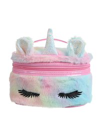 Fashion Color Big Eyes Plush Unicorn Embroidered Childrens Storage Bag
