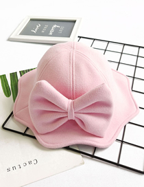 Fashion Pink Childrens Fisherman Hat With Bow Lace