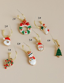 Fashion 7# Alloy Christmas Earrings