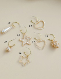 Fashion 5# Alloy Resin Love Earrings