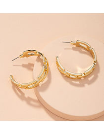 Fashion Gold Color Geometric Alloy Hollow Earrings
