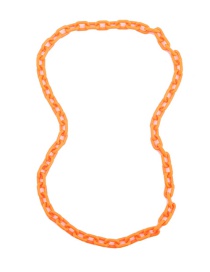 Fashion Orange Acrylic Thick Chain Hollow Necklace