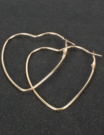 Fashion Single Heart Love Round Letter Geometric Alloy Earrings