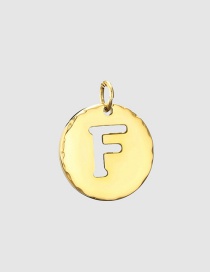 Fashion 14k Gold-f Handmade Titanium Steel Dripping Letter Round Accessories
