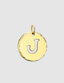 Fashion 14k Gold-j Handmade Titanium Steel Dripping Letter Round Accessories