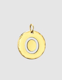 Fashion 14k Gold-o Handmade Titanium Steel Dripping Letter Round Accessories