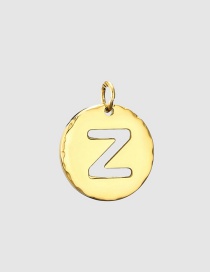 Fashion 14k Gold-z Handmade Titanium Steel Dripping Letter Round Accessories