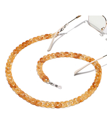 Fashion Two-tone Yellow Resin Acrylic Thick Chain Environmental Protection Glasses Chain