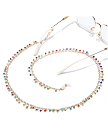 Fashion Color Handmade Chain Diamond Pendant Alloy Glasses Chain