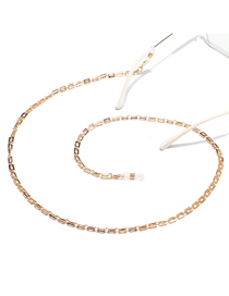 Fashion Gold Color Handmade Color-preserving Copper Rectangular Glasses Chain