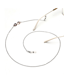 Fashion White Grey Leopard Color Preserving Acetate Leopard Print Glasses Anti-skid Glasses Chain