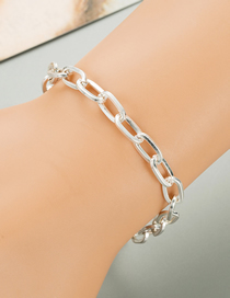 Fashion Silver Color Chain U-shaped Alloy Hollow Bracelet